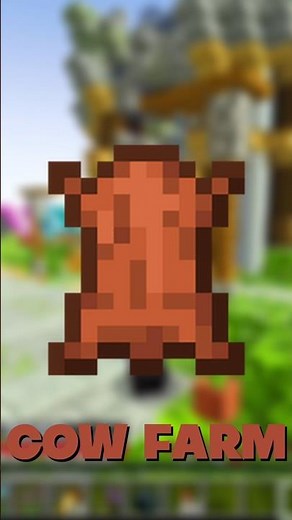 EASY Leather Farm For Minecraft Mcpe 1.21 (Tutorial) #shorts