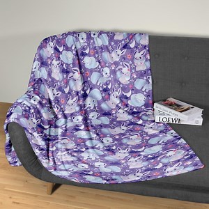 Eevee Fleece Blanket Home Decor Throw Blanket Bedroom Decor Baby Blanket Cute Vulpix Cotton Blanket Eevee Blanket Gifts - Etsy