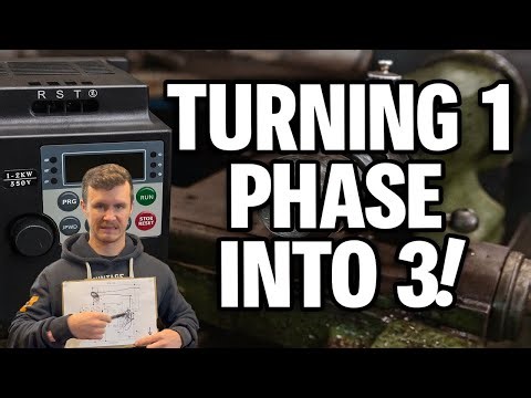 How to Run a 3-Phase Lathe on Single-Phase Power (with a VFD!)