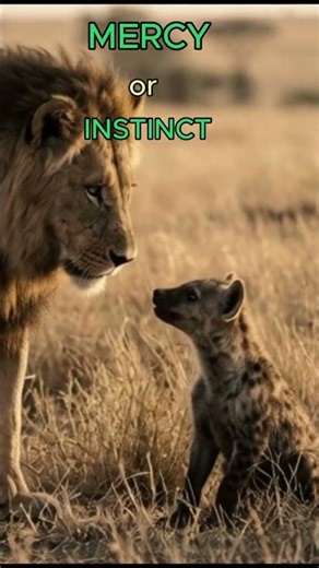 Lion vs Hyena: Mercy or Instinct #shorts