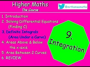 9.3 Integration 3. Definite Integrals / Area Under a Curve / Limits -Higher Maths @MrThomasMaths SQA