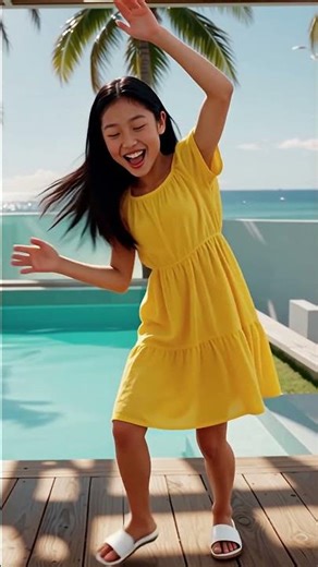Happy Girl Dancing, kids Dance