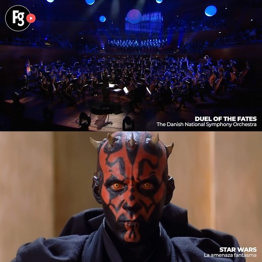 2M views · 100K reactions | La Orquesta Sinfónica Nacional de Dinamarca interpreta en directo 'Duel Of The Fates', la obra maestra que John Williams compuso para la BSO de 'Star Wars: La amenaza fantasma' en 1999  ¡Pelos de punta! #StarWars | Fotogramas | Facebook