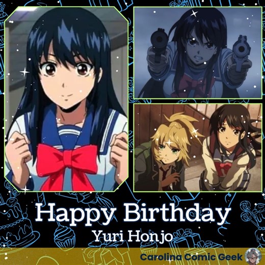 Happy Birthday! 🍰 Yuri Honjo | November 6 | High-Rise Invasion #characterbirthday #anime #highriseinvasion #yurihonjo | Carolina Comic Geek