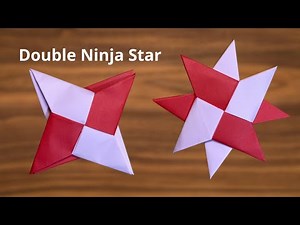How to Make a Double Ninja Star Origami 🌟