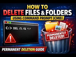 How to Delete Files and Folders Using Command Prompt (CMD) | Permanent Deletion Guide