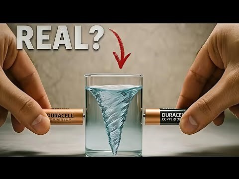 Battery Water Tornado Experiment ⚡🌪️ | Amazing Science Experiment at Home | Is It Real?