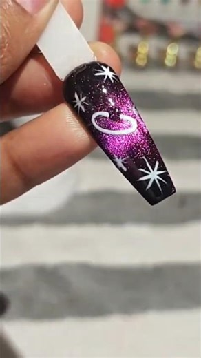 Galaxy nail art tutorial 9D🌌 cateye 👀#shortsfeed #nailart #kat_nails_dimple #viral #song #trending