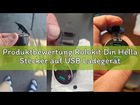 Produktbewertung Rolokit Din Hella Stecker auf USB Ladegerät Adapter: 45W USB C PD3.0 & 18W QC3.0 Mo