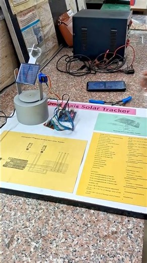 Dual axis solar tracker ITI project idea! #diyproject #electronics #electronicmechanic #hjbhabhaiti