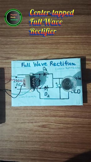 Science Project Full Wave Rectifier (Center-Tapped Rectifier) Physics Project #shorts #trending
