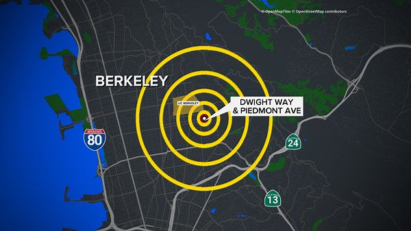 Several aftershocks rattle Berkeley, near epicenter of Monday morning's 4.3 quake, USGS says