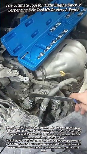 The Ultimate Tool for Tight Engine Bays! 🔧 Serpentine Belt Tool Kit Review & Demo #shorts #mechanic