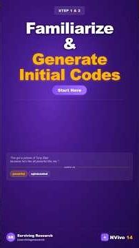 Step 1: Familiarization & Initial Coding in NVivo #shorts