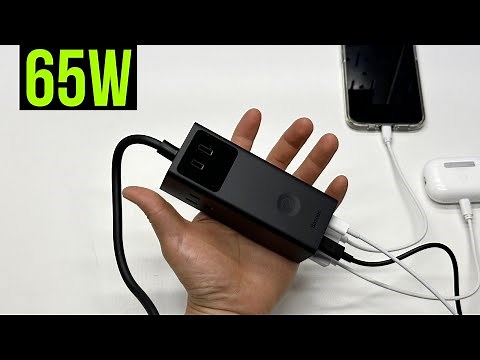 Baseus PowerCombo Pro 65W, 7 in 1 Charging Station with 4 USB and 3 AC ports