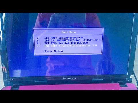 Lenovo, how to boot from USB drive