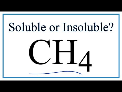 Solubility of CH4 (Methane) in Water