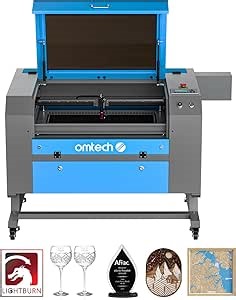 OMTech 90W CO2 Laser Engraver with LightBurn, 20x28 Inch Laser Engraving Cutting Machine with Autofocus Autolift 4 Way Pass Air Assist Water Pump, Commercial Laser Cutter for Wood Glass Acrylic More