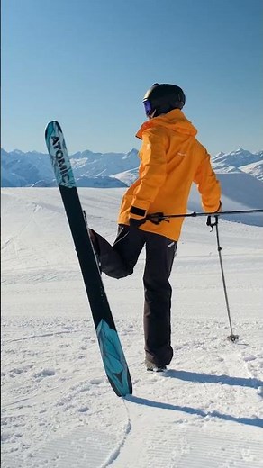 How to 180 Lead Tail Grab on Skis | #shorts