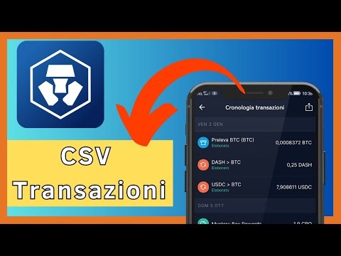 Storico transazioni Crypto com + tasse come esportare tutto CSV