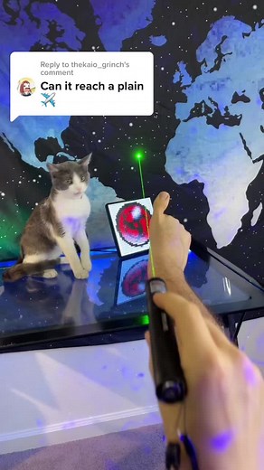 Green beam lasers on TikTok