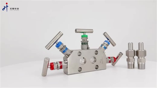 Instrument Industrial 5 Valve Manifold SS316 Integral 5 Valve Manifolds for Pressure Transmittes