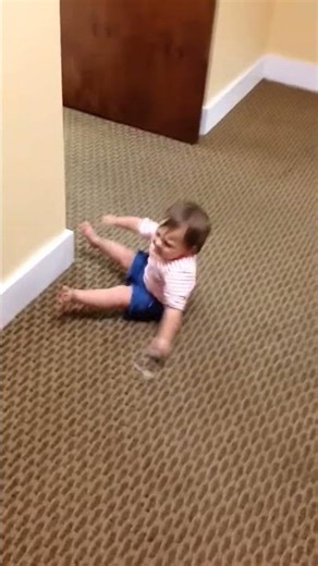 Baby runs into wall learn to walk