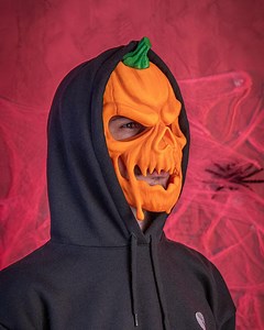 Scary Pumpkin Skull Halloween Mask: Creepy Costume Accessory - Etsy