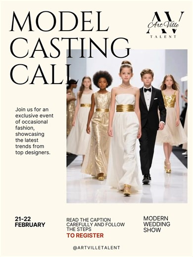 ✨ ART VILLE TALENT — OFFICIAL CASTING CALL ✨ Where young talent meets...