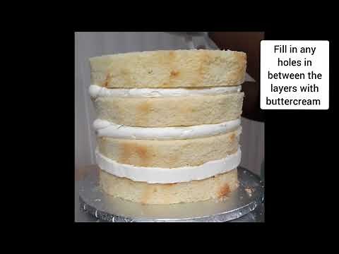 How to Stack, Fill, and Crumb Coat an 8 Inch, 4 Layer Cake