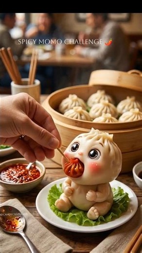 This Momo Was TOO SPICY 😭🌶️ #momos #asmr