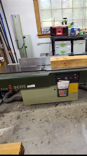 Still one of my favorite shop tools, SCMI 16” jointer #jointer #woodshop #timber | Jeff Kelley