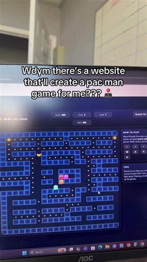 Wdym there’s a website that’ll create a pac man game for me??? 🕹️ @Design Arena #designarena #arcada #gamedev #tech #techtok