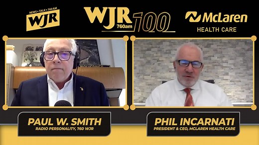 760 WJR is celebrating our 100th anniversary! Relive some of the distinct moments and personal memories as Paul W. visits with McLaren Health Care President and CEO Phil Incarnati. WJR.com/WJR100 | WJR Radio