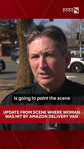 Sgt. Paul Parizek, spokesperson for Des Moines police, said an adult female was transported to a local hospital after being hit by an Amazon delivery van late Friday morning. STORY: https://t.ly/HZnQp | KCCI