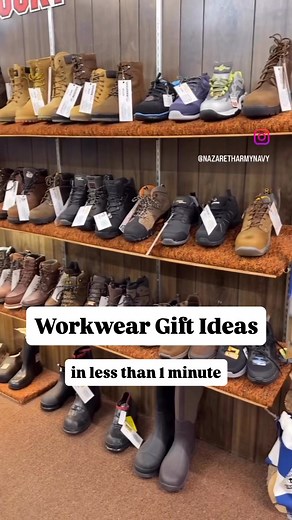 28 reactions · 11 shares | It’s not Christmas without socks! 罹 25+ Workwear Gift Ideas in under 60 seconds. Nazareth Army Navy has everything from boots to gift cards, Carhartt gear, an insane number of beanies and gift giving staples like new jeans, bags, work gloves and of course socks. Shop with us in-store Black Friday and Small Business Saturday for exclusives and all throughout this holiday season! | Nazareth Army & Navy | Facebook