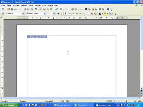 Insérer un lien hypertexte dans un document OpenOffice Writer