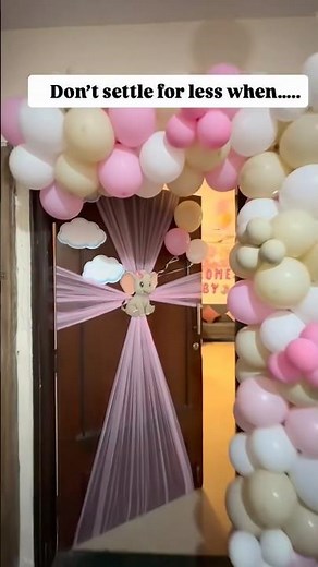 Baby welcome balloon decoration ideas, welcome baby decoration ideas, balloon decoration ideas