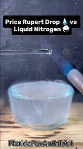 Price Rupert Drop 💧 vs Liquid Nitrogen 🌧️ #Satisfying #Experiment #Science #ASMR #LiquidNitrogen