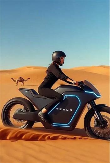 Tesla New Technology Motorbike on sand—Is This True? #science