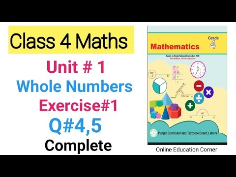 Class 4 Maths| PTB 📚| Chapter 1 Whole Numbers ( Exercise 1 Q#4,5) 4 Maths New Edition PCTB 📚