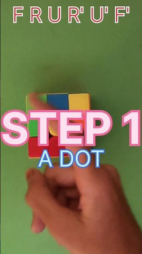 Easiest way to solve 3x3 (part 3). How to make yellow cross #jperm #shorts#rubikscube3x3