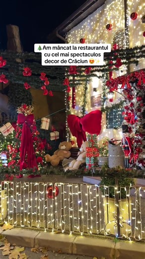 😍Am mâncat la restaurantul cu cel mai spectaculos decor de Crăciun: Derby Pub din Cotroceni. 🎄 Decor de Crăciun spectaculos 🎁 Cadouri uriașe peste tot 🧸 Ursuleți gigantici și figurine ⭐ Mii de luminițe 🎅 Scări decorate ca în filme 🍽️ Mâncare bună și porții mari 🎶 Atmosferă magică 📸 Loc perfect pentru poze 🙏 Salveaza locul si fa-ti o rezervare ca sa mananci si tu in cel mai festiv restaurant de CRĂCIUN 🎅🎄🎉 #decor #christmas #festive #santa #christmasdecor