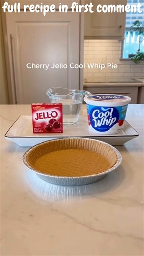 83K views · 643 reactions | Easy 3-Ingredient No-Bake Cherry Jello Cool Whip Pie Fluffy 3-Ingredient Cherry Cloud Cool Whip Pie Ingredients: 1 box (3 oz) cherry Jello gelatin 1 cup boiling water | Easy Recipes | Facebook