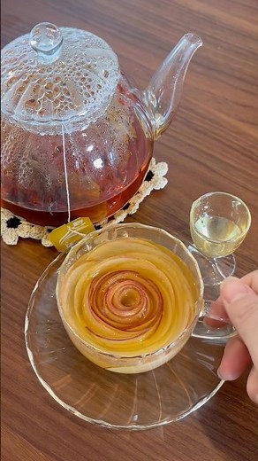 [5-minute preparation time] How to make blooming apple tea #appletea #blacktea #easydessertrecipe...