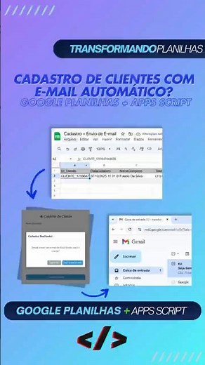 Cadastre um Cliente e Envie um E-mail Automático (Google Planilhas + Apps Script)