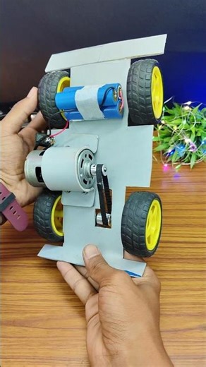 Making a Powerful Car with 775 DC motor!! 🔥 #experiment #electric #shorts