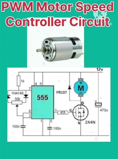 #PWM motor speed controller circuit #