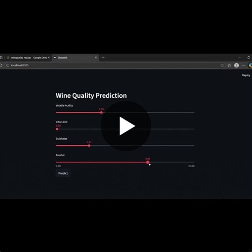 #machinelearning #winequalityprediction #python #datascience #ai #mlproject #learningjourney | Sona PP