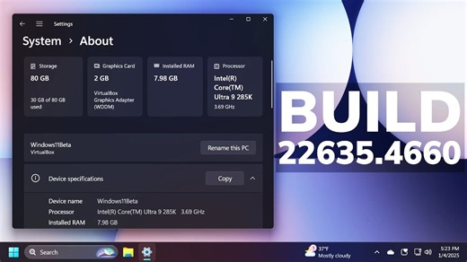 【新年首发】微软发布 Windows 11 23H2 最新版 BuIld 22635.4660（Beta）系统更新：文件管理器增强右键菜单、禁用“推荐操作”_哔哩哔哩_bilibili